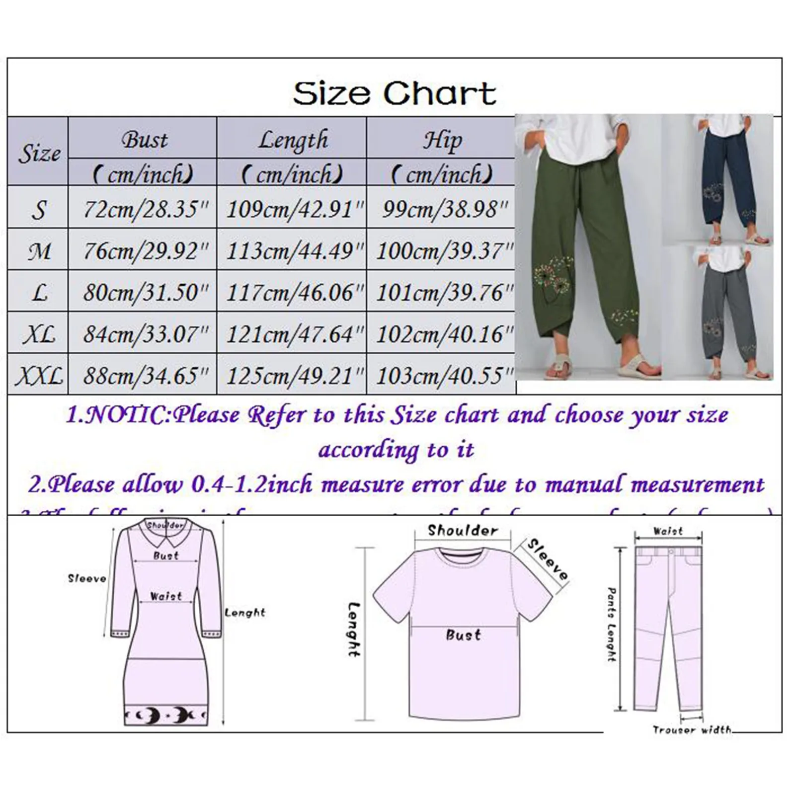 

Vintage Printed Harem Pants Women Trousers Casual Elastic Waist Cotton Linen Wide Leg Pants Loose Summer Pantalon