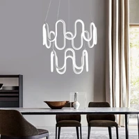 nordic style creative individual art living room special shaped circle lamp american restaurant tieyi led chandelier