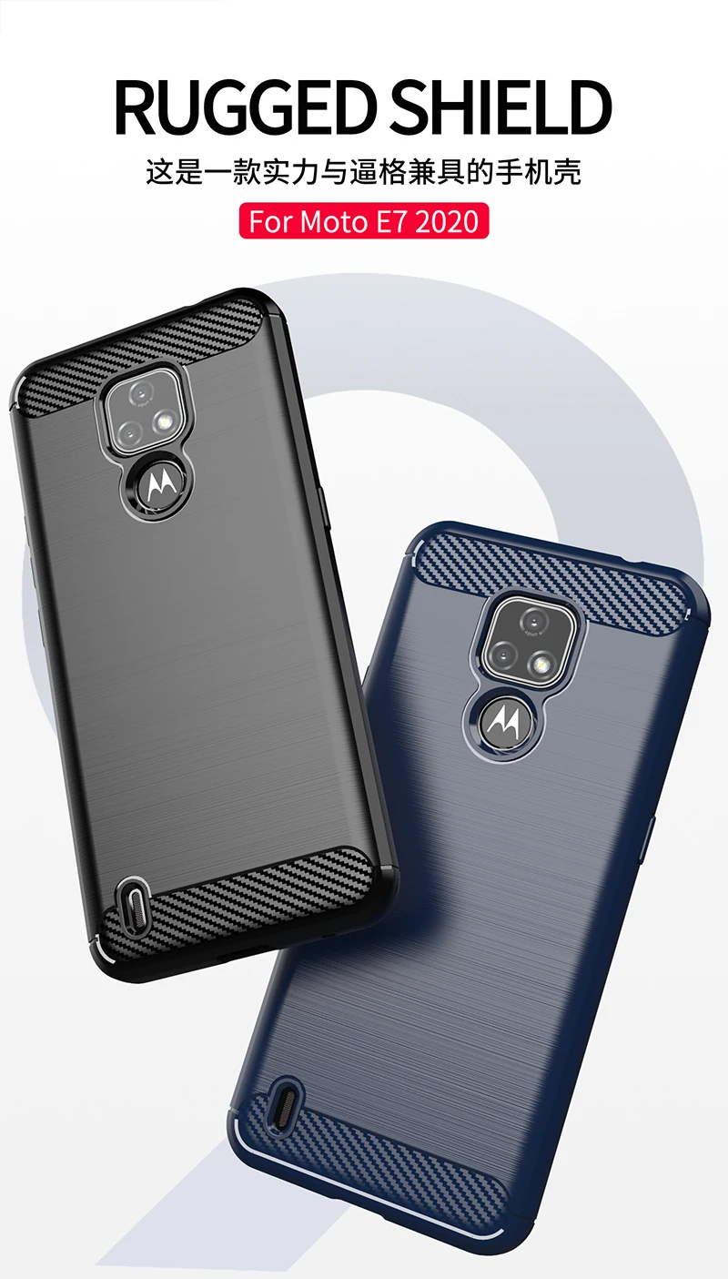 for cover motorola moto e7 case motorola moto e7 e 7 g9 plus carbon fiber shell anti knock phone case for motorola moto e7 cover free global shipping