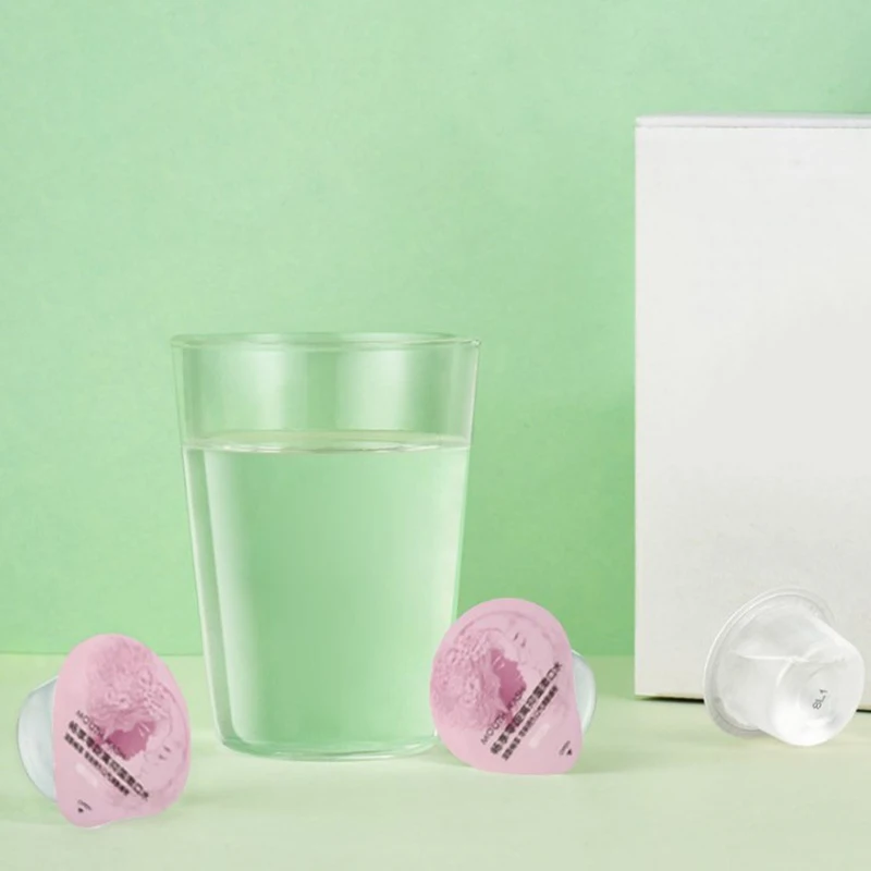 

10/20Pcs Disposable Jelly Cup Mouthwash Portable Particles Tooth Stain Removal Mouthwash New Upgrade Formula