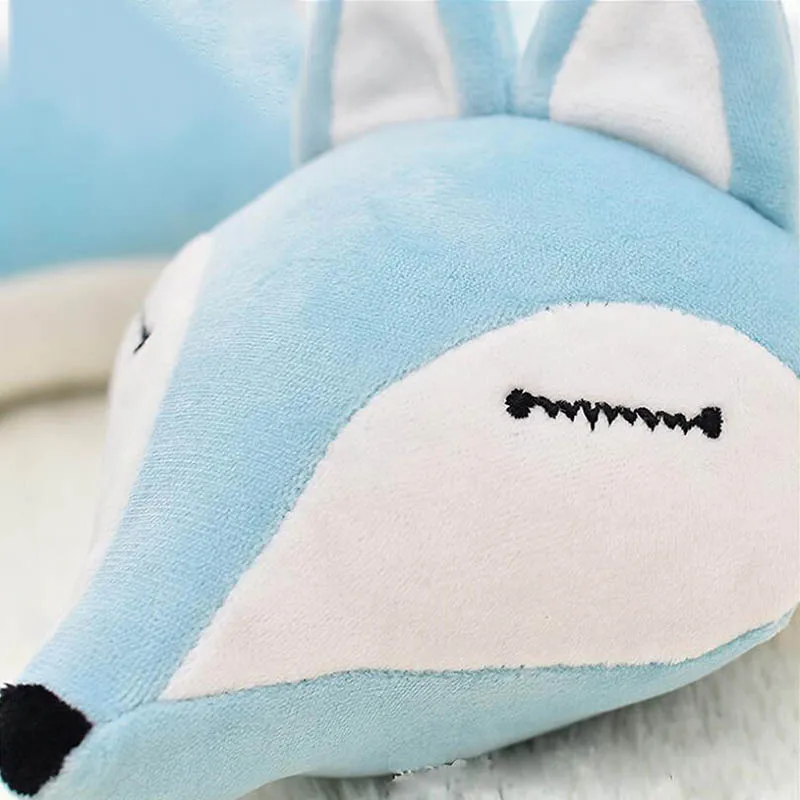 U-образная плюшевая подушка для шеи с милыми лисьими животными дорожная