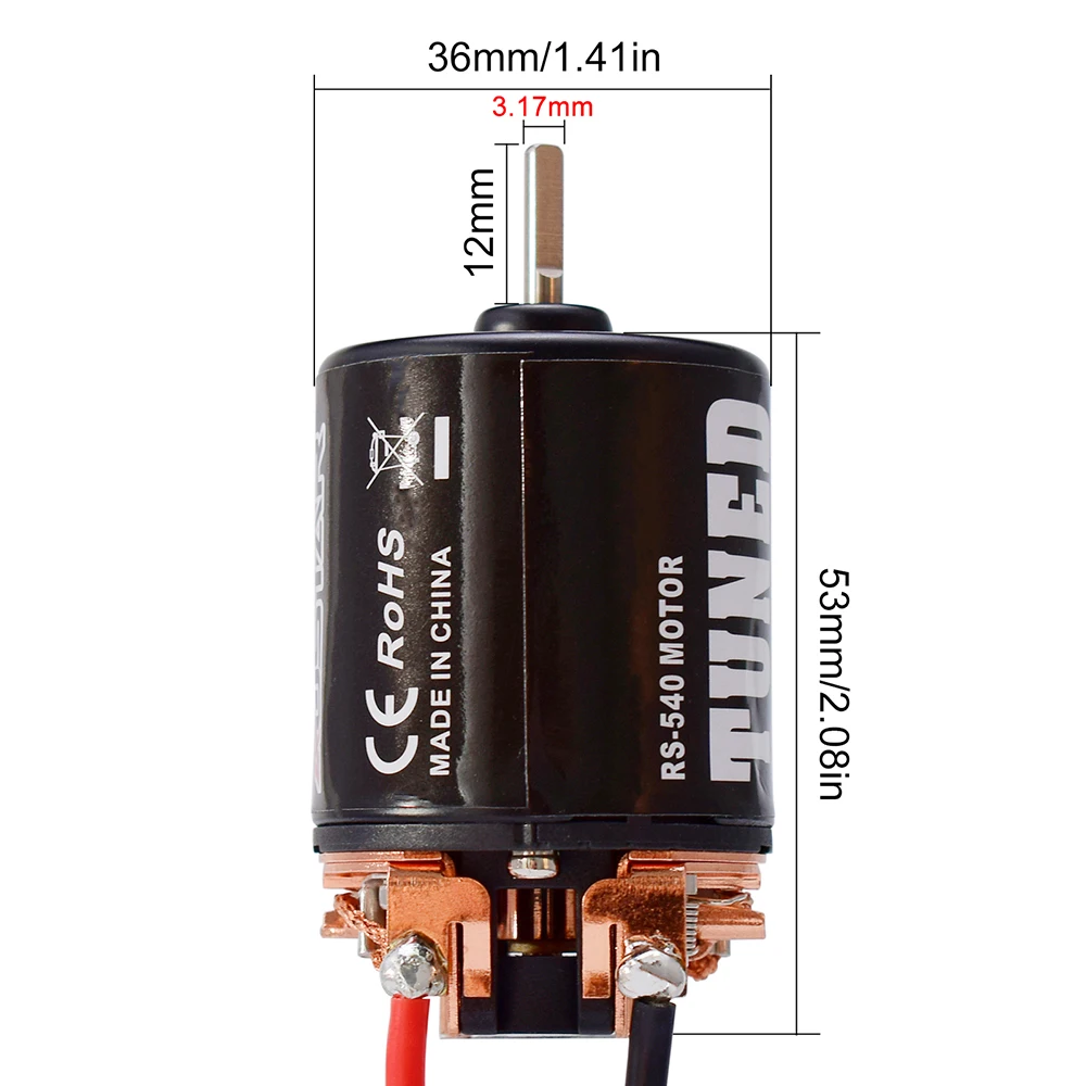 RC coche 540 cepillado Motor 21T 27T 35T 45T 55T para 1:10 RC orugas Axial SCX10 90046 Traxxas TRX4 D90 Tamiya CC01 WLtoys 12428-1
