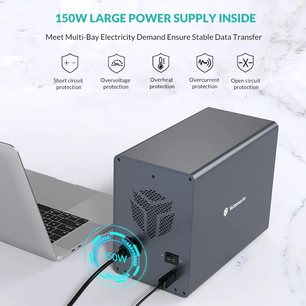 Чехол для внешнего жесткого диска Yottamas FS5U3 5 Bay 2 дюйма/3 дюйма USB3.0 на SATA3.0 |