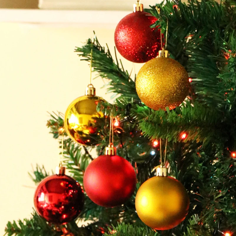 Новогодние украшения для рождественской елки 24 шт./партия 60 мм рождественские