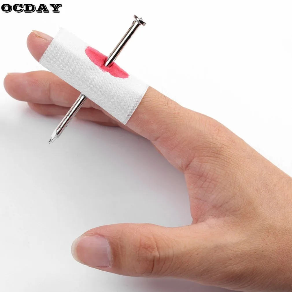 OCDAY гвоздь через палец хитрая игрушка привязывается к ногтю кровавая пугающая