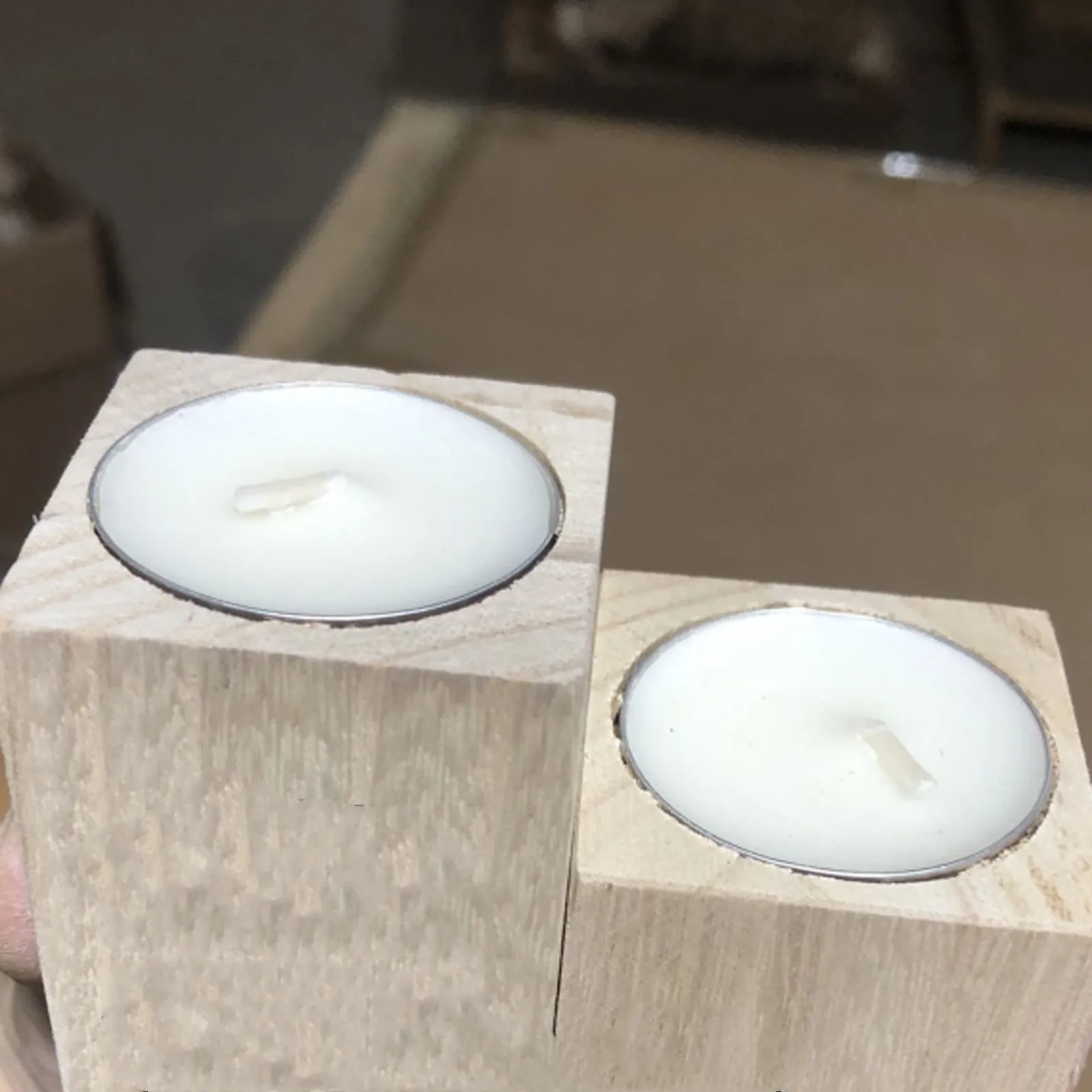 Подарочная коробка для дочери деревянный подсвечник ручной работы в форме