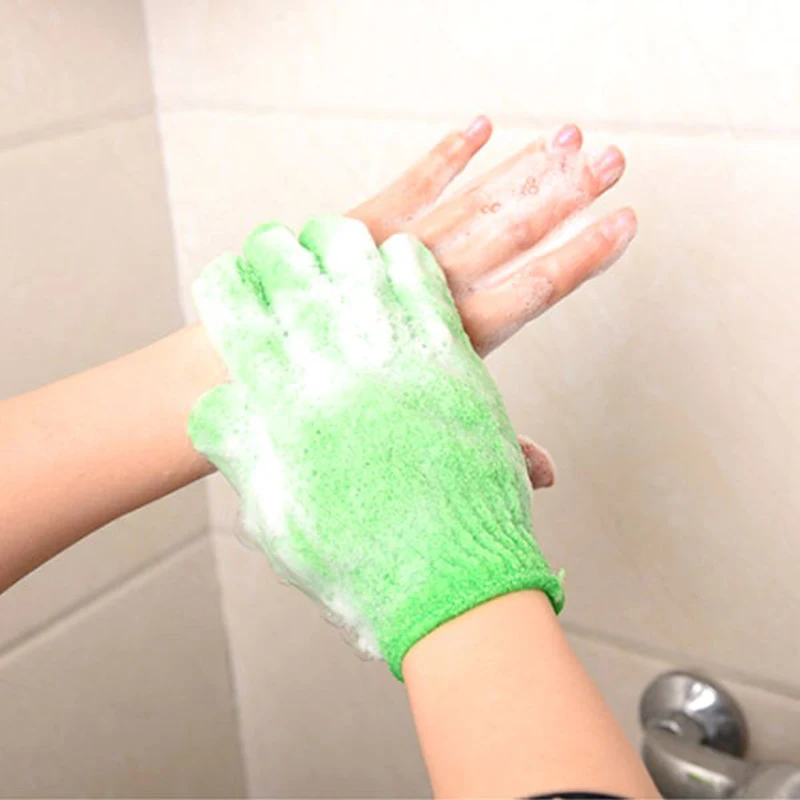 Перчатки для ванны отшелушивающая перчатка ткань мытья и душа скребок скраб