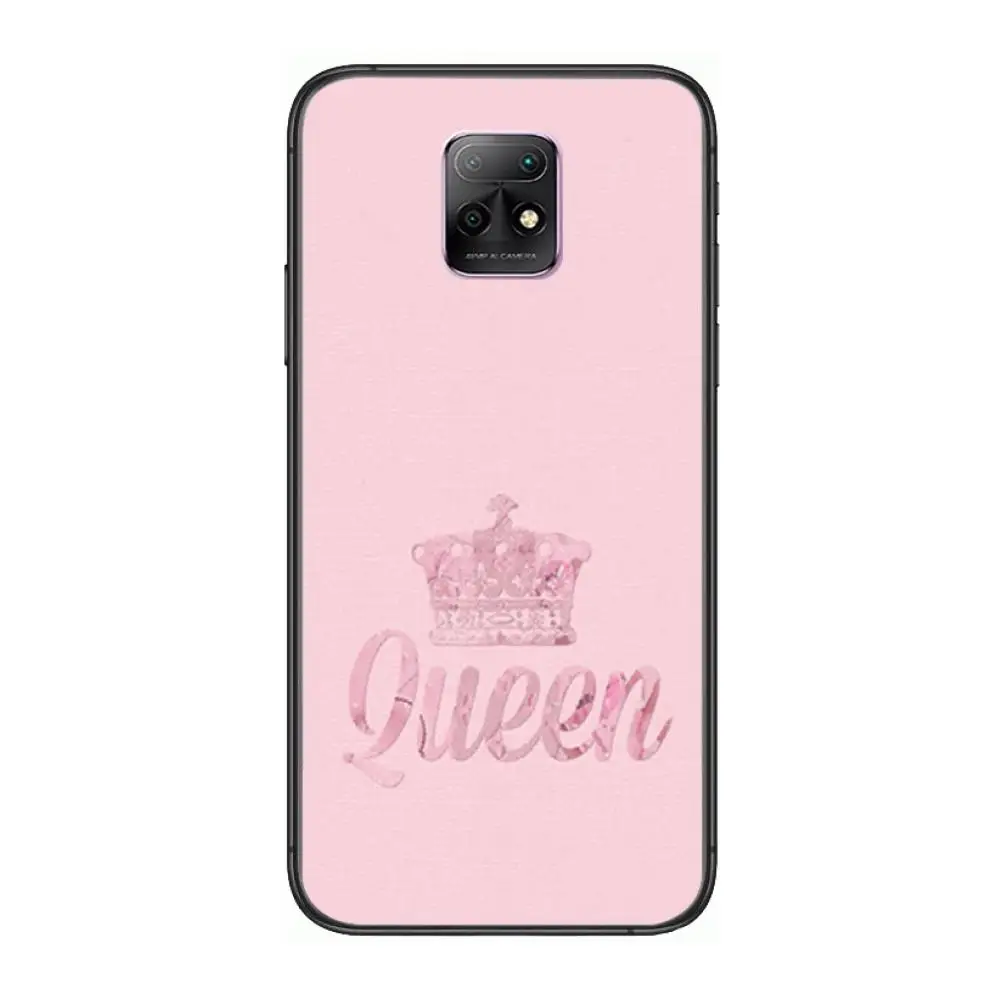 

Pink Princess With Queen Phone Case For XiaoMi Redmi 10X 9 8 7 6 5 A Pro S2 K20 T 5G Y1 Anime Black Cover Silicone Back Pretty