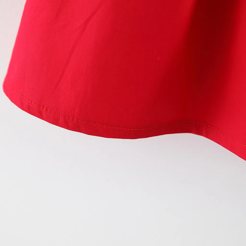 Платье без рукавов с рюшами и вишней для маленьких девочек милые платья