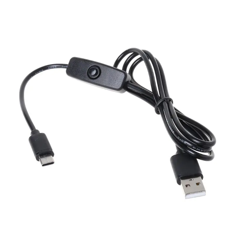 1 м usb type C зарядный кабель с переключателем ВКЛ/ВЫКЛ для Raspberry Pi 4 мобильного