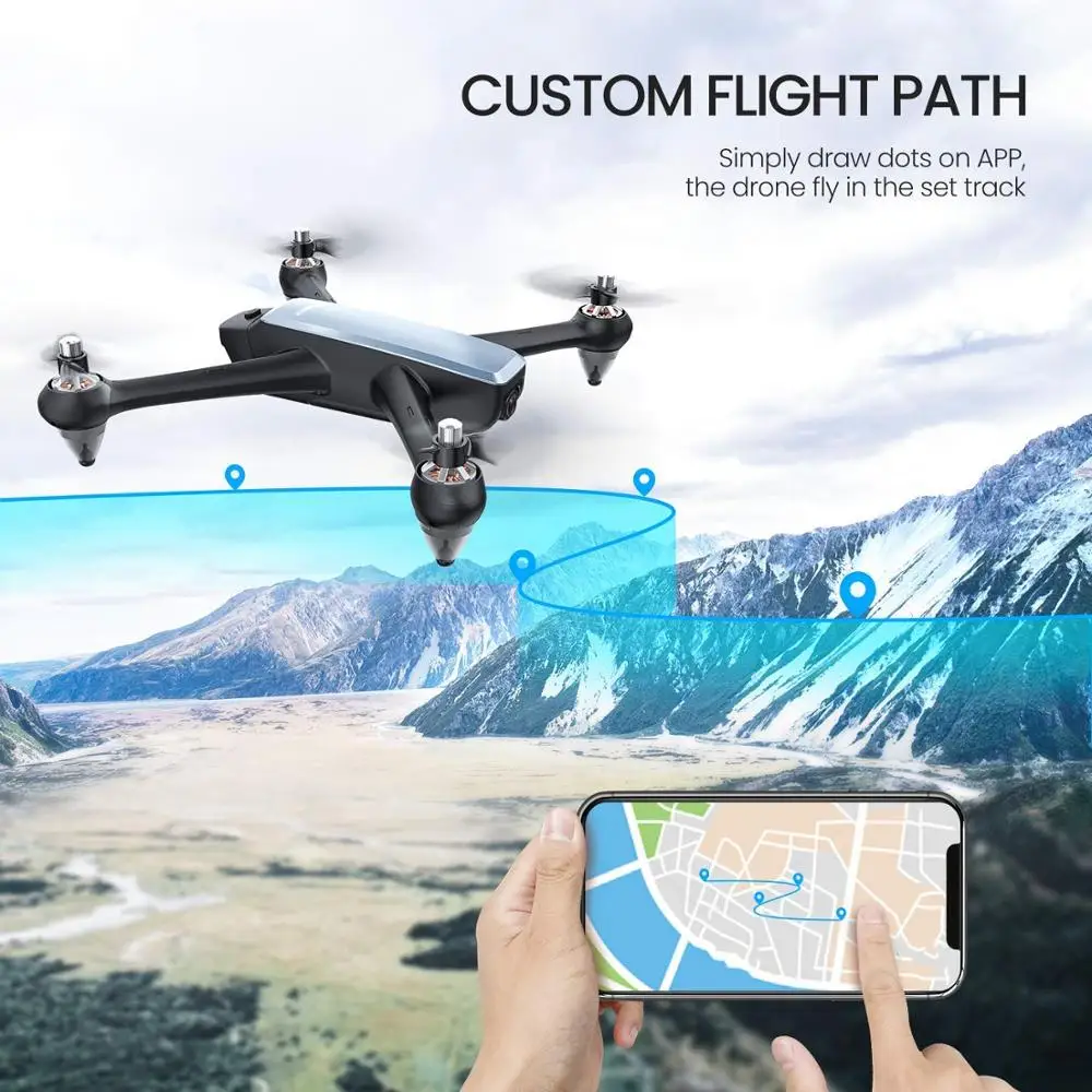 Potensic D60 gps Дрон с 4K широкоугольным HD FPV двойной камерой бесщеточный мотор RC