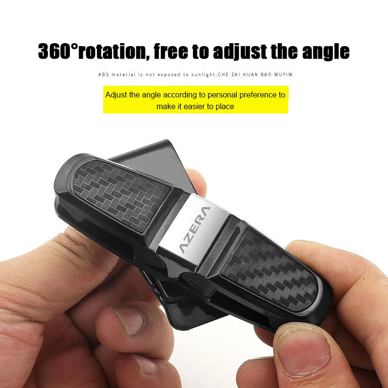 

For Hyundai Azera 2007 to 2013 Portable Ticket Card Clamp Car Sun Visor Sunglasses Holder ABS Eyeglasses Clip Auto Accessories
