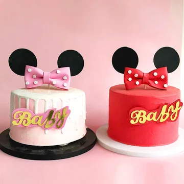 Украшения для торта на день рождения Микки Маус Минни выпечка украшения топпер