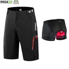 WOSAWE Для мужчин горный велосипед Велоспорт шорты дышащие летние велосипедные короткие гоночные шорты MTB DH шорты для езды на велосипеде