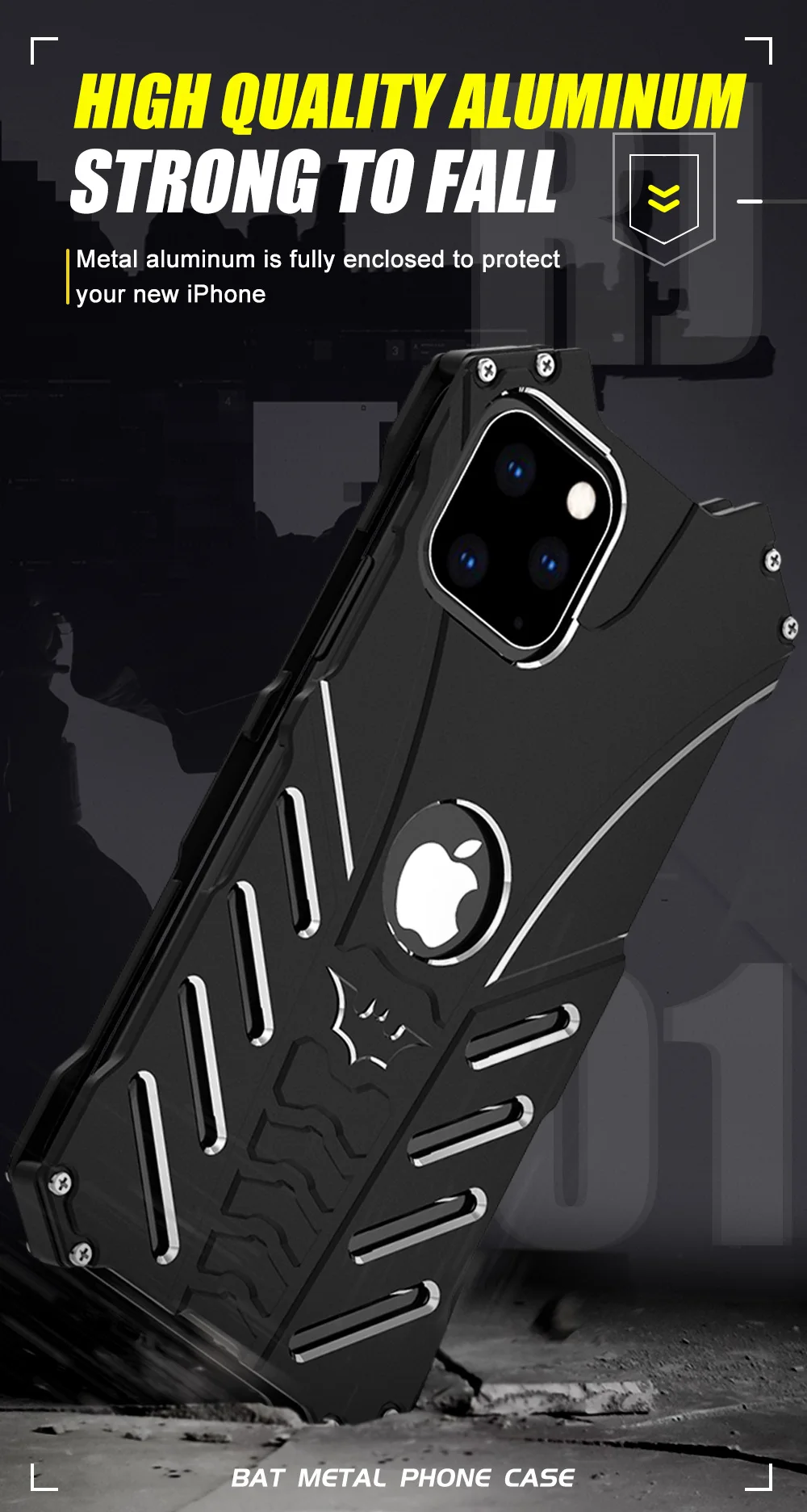 Алюминиевый Броня Бэтмен чехол для iPhone 11 Pro Max XS Max XR X 8 7 6 6S Plus SE 5 5S 5C чехол Железный человек, телефон оболочки кожи сумка