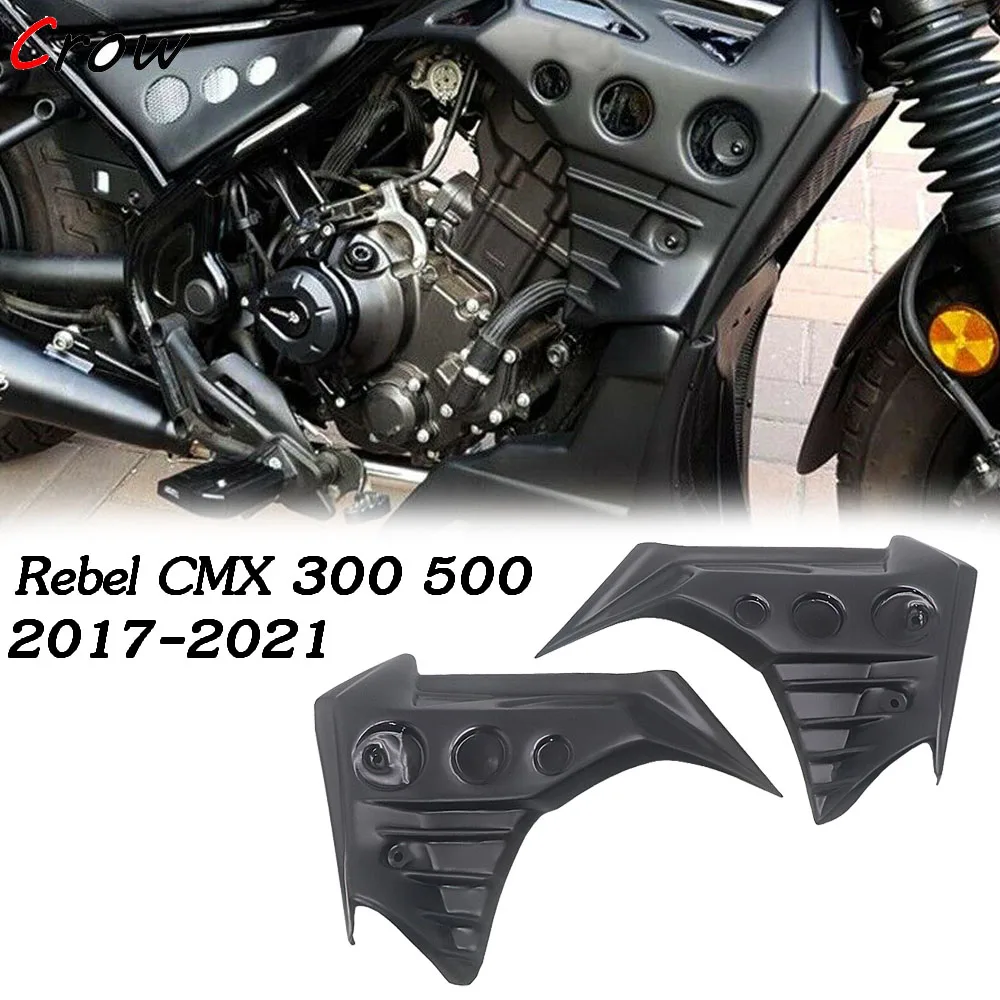 

CMX300 CMX500 Side Cover Cowl Fairing Belly Pan Fender Under Body Frame Black for Honda Rebel CMX 300 500 2017 18 2019 2020 2021