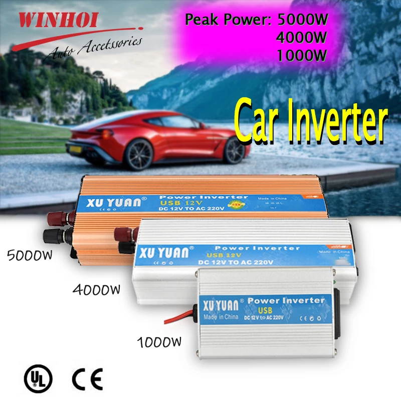 Автомобильный инвертор 1000/4000/5000W фары для автомобилей Мощность Зарядное