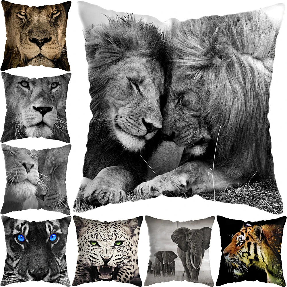 45x45 см дикий Животные Львов тигров чехол для подушки Чехол Декоративные диких