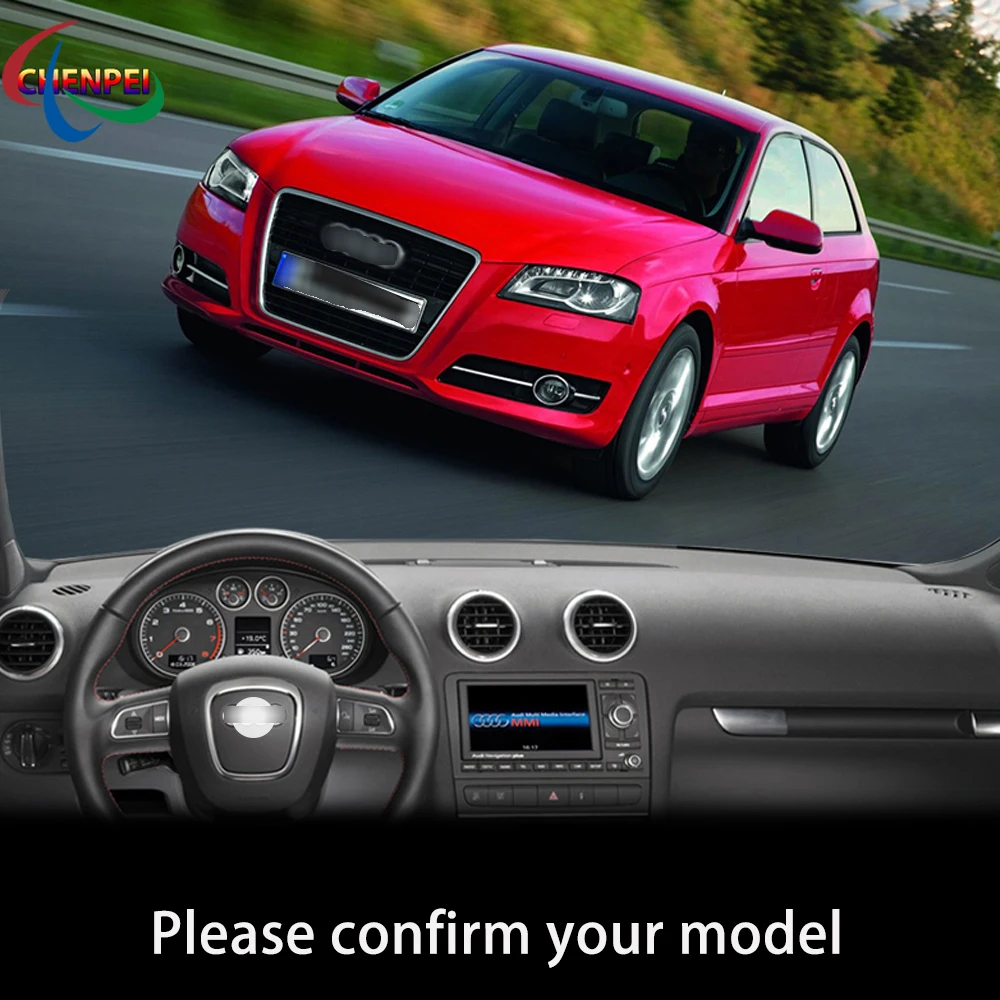 

Противоскользящий коврик с защитой от УФ-лучей для Audi A3 8P 2003 ~ 2012, чехол для приборной панели, защитная накладка от солнца, автомобильные аксе...