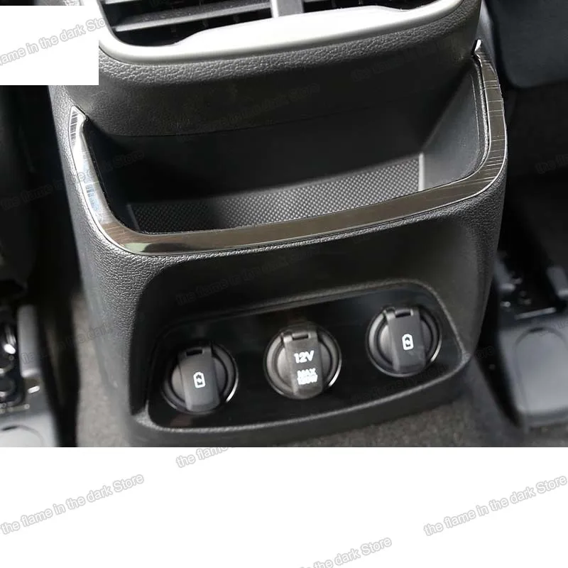 Автомобильный задний подлокотник Lsrtw2017 из нержавеющей стали ручка зарядки рамка