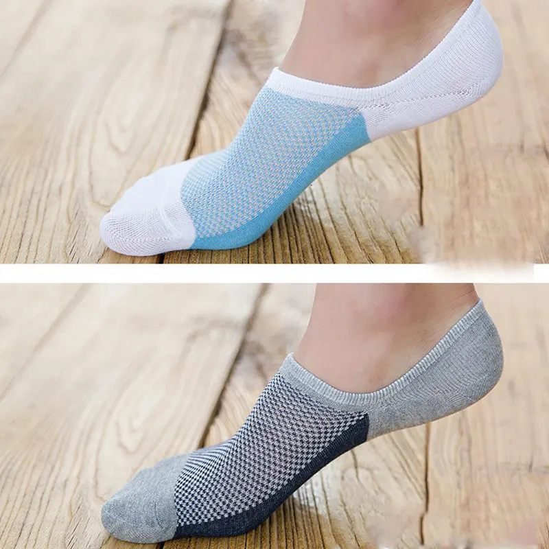 

Men Mesh Short Socks Cotton Boat Focks Fashion Invisible Boat Cotton Socks Soft Ankle Sock Bamboo Fibre Comfortable Clothes