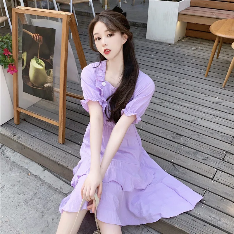 Женская юбка в Корейском стиле облегающее приталенное платье с квадратным