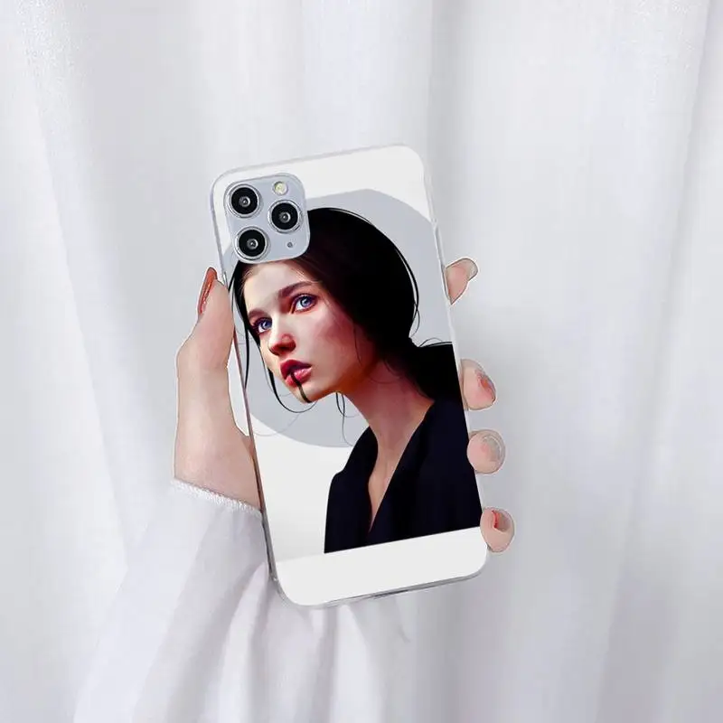

Cool Personalized High Class Girl Phone Case Transparent For Iphone 5 6 7 8 12 Pro Max Xr Xs PlusCase Black Soft Bumper