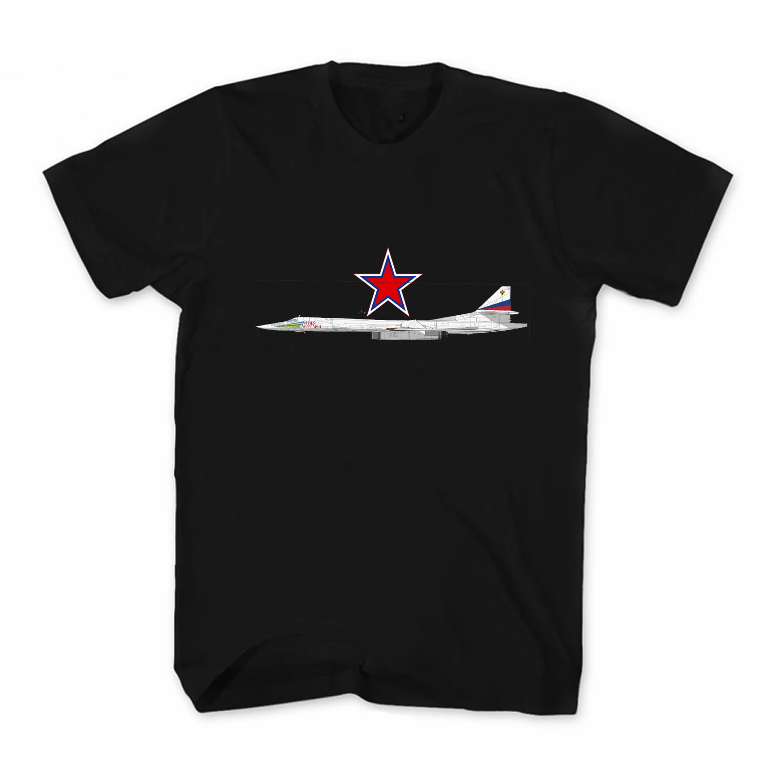 

Russian Air Force Tupolev Tu-160 "Blackjack" Strategic Bomber T-Shirt. Summer Cotton O-Neck Short Sleeve Mens T Shirt New S-3XL