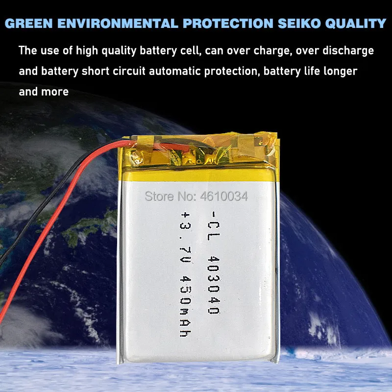 Полимерная батарея 450 мАч 3 7 в 403040 литий Po аккумуляторная MP3 колонки для DVD GPS MP4