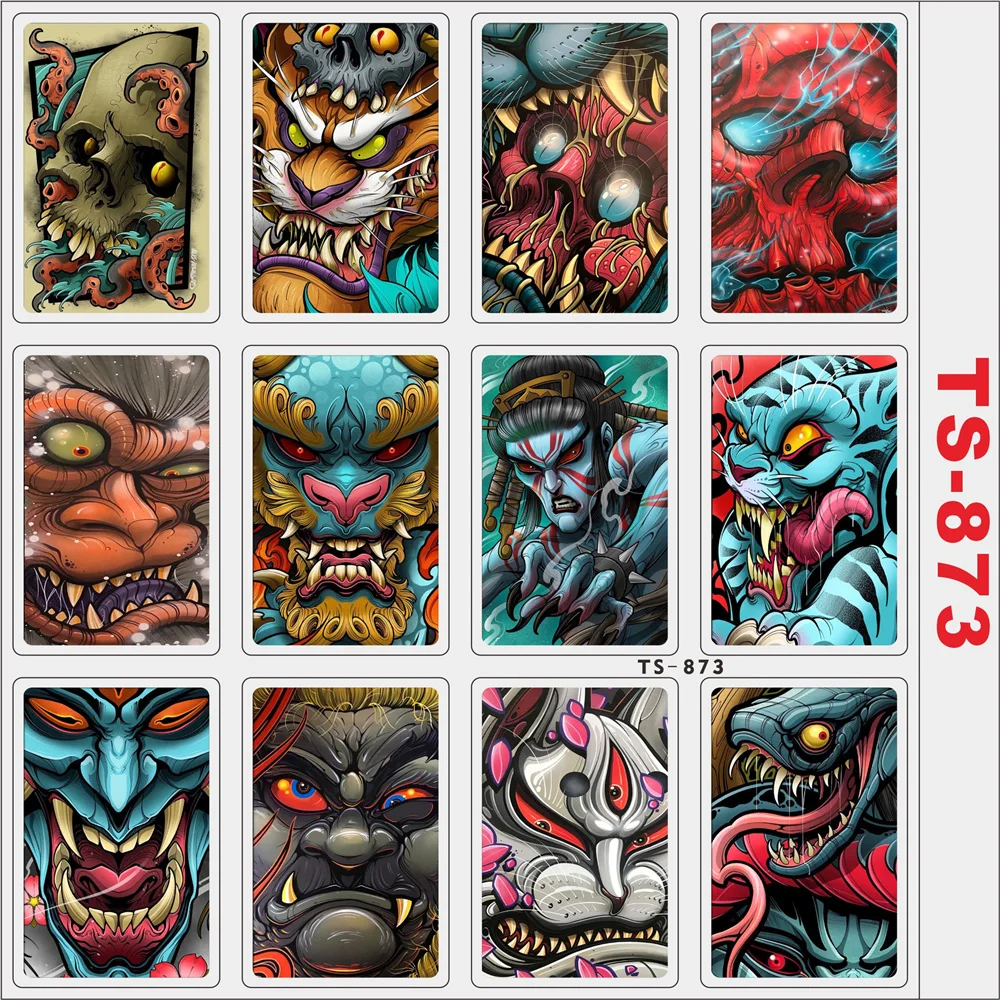 

12pcs Gothic Horror Skull Stickers Laptop Guitar Luggage Fridge Phone Waterproof Graffiti Sticker Decal Kid Classic Toys