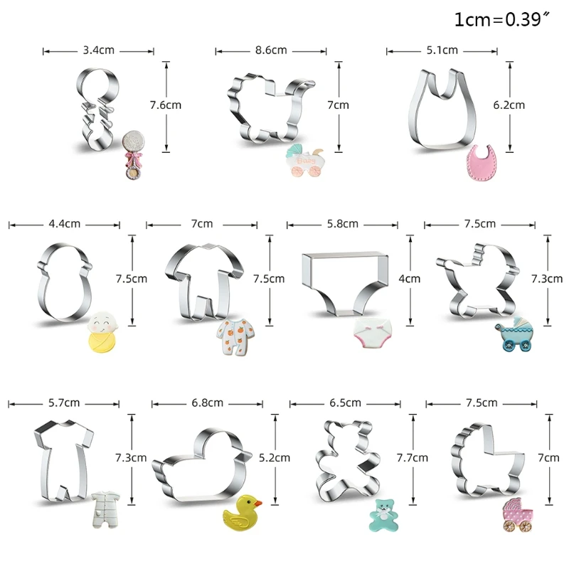 Формочка для печенья Baby Shower из нержавеющей стали 11 шт. |