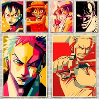 japanese one piece anime poster wall stickers for home room bar decor art