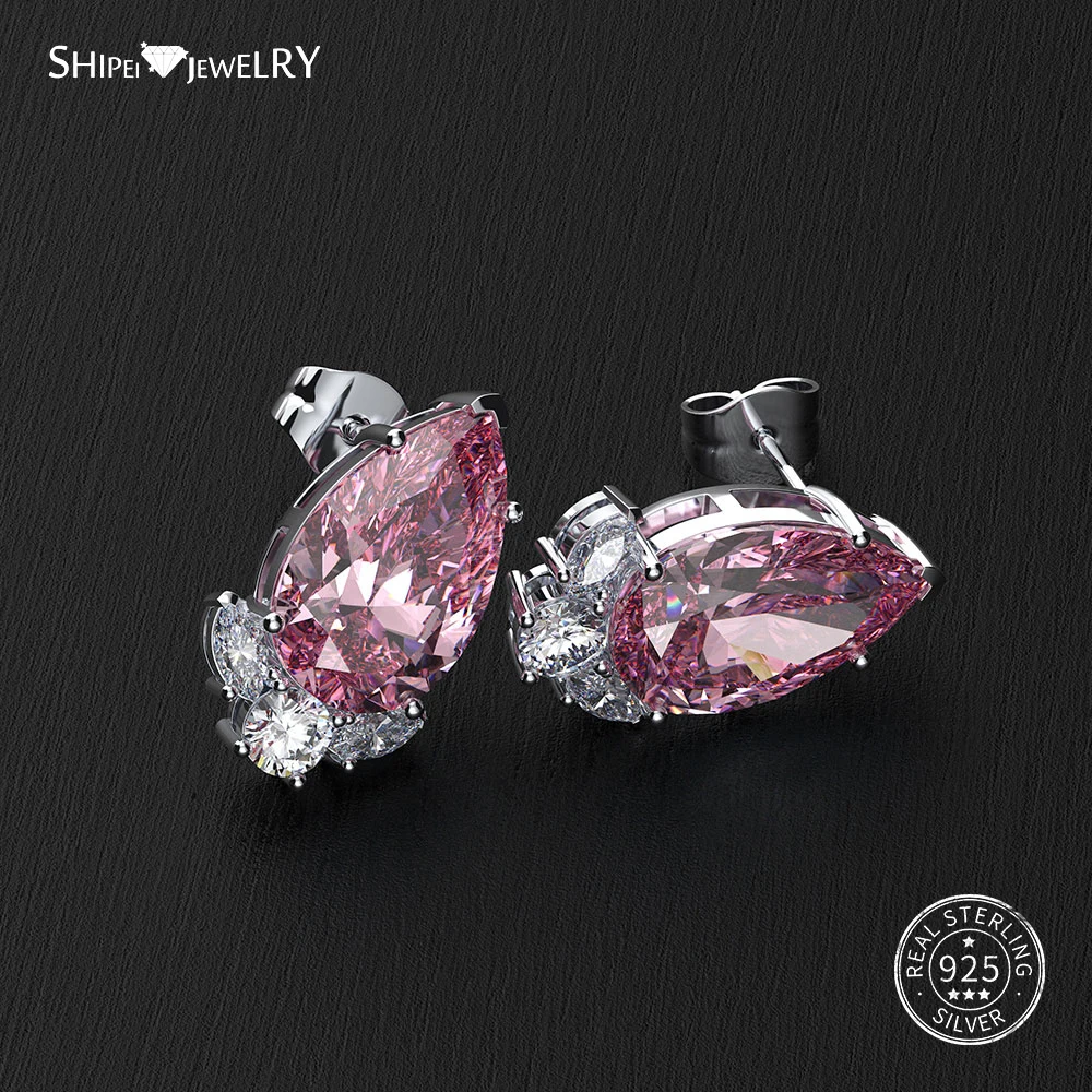 Женские серьги гвоздики из серебра 100% пробы с сапфиром|Серьги-гвоздики| |