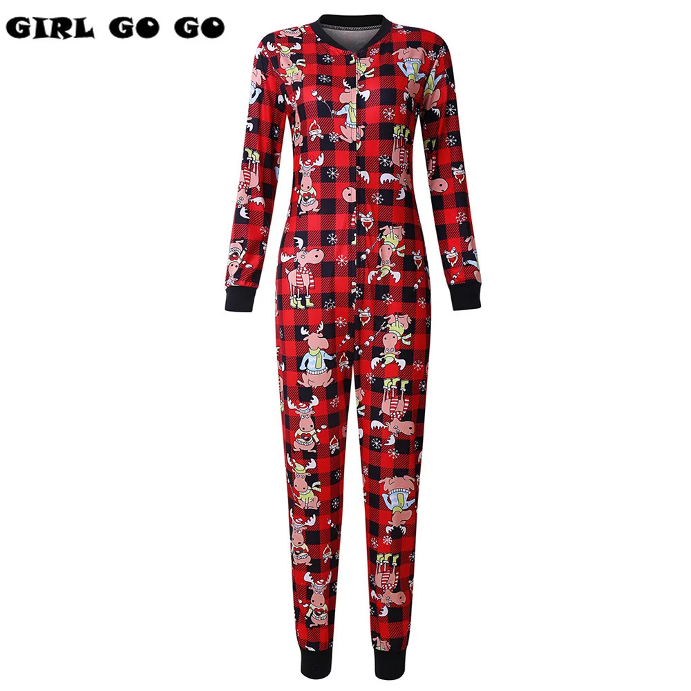 

one piece jumpsuit women outfits Christmas long sleeve homewear lounge wear festival deer snowman zip up overalls playsuit
