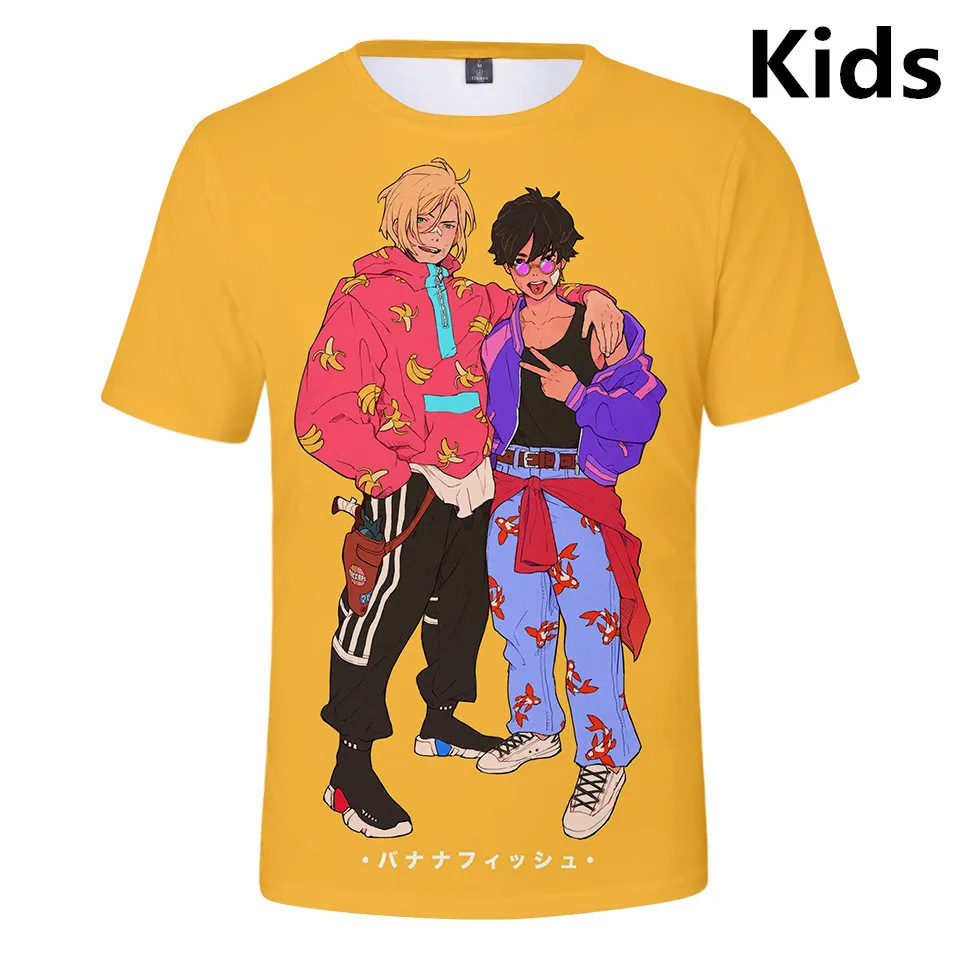 

Футболка детская с 3D-принтом бананов, рыбок, на возраст от 3 до 13 лет