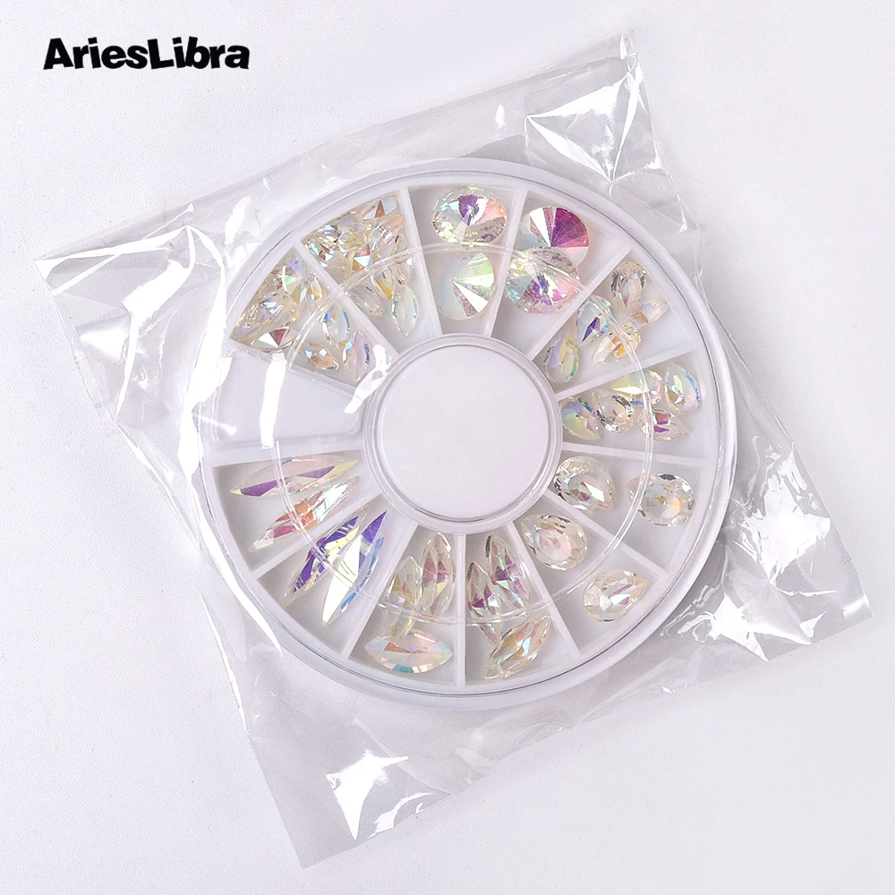 База для дизайна ногтей AriesLibra AB Clear Color стразы s декоративные материалы аксессуары