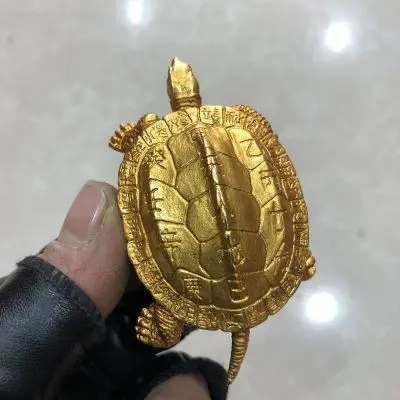 

Exquisite brass gilt Golden tortoise home decoration