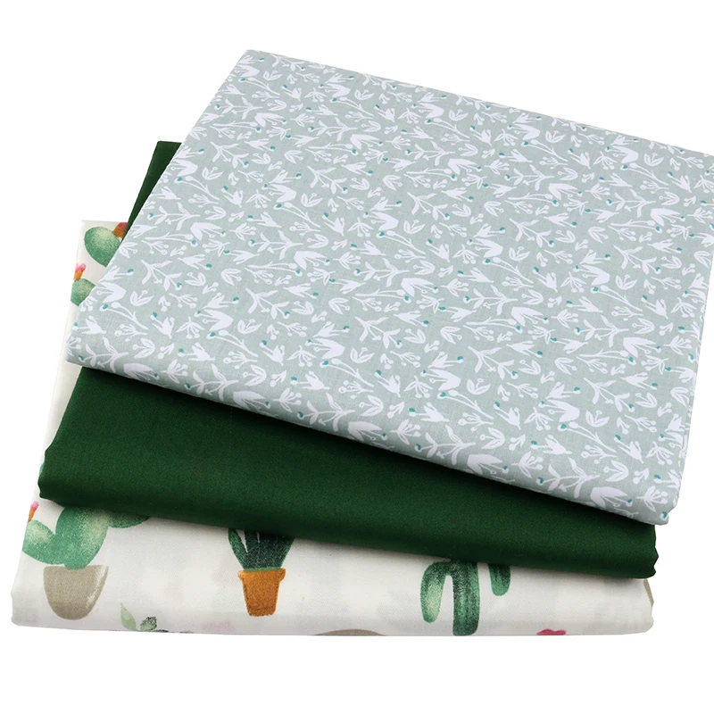 Nanchuang 6pcs/lot Green Floral Fabric Diy Handmade Sewing Quilting Fat Quarters Patchwork Cloth For Baby Children 40x50cm | Дом и сад