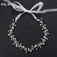 efily bridal wedding accessories handmade pearl rhinetone headband for women party hair jewelry bride headpiece bridesmaid gift