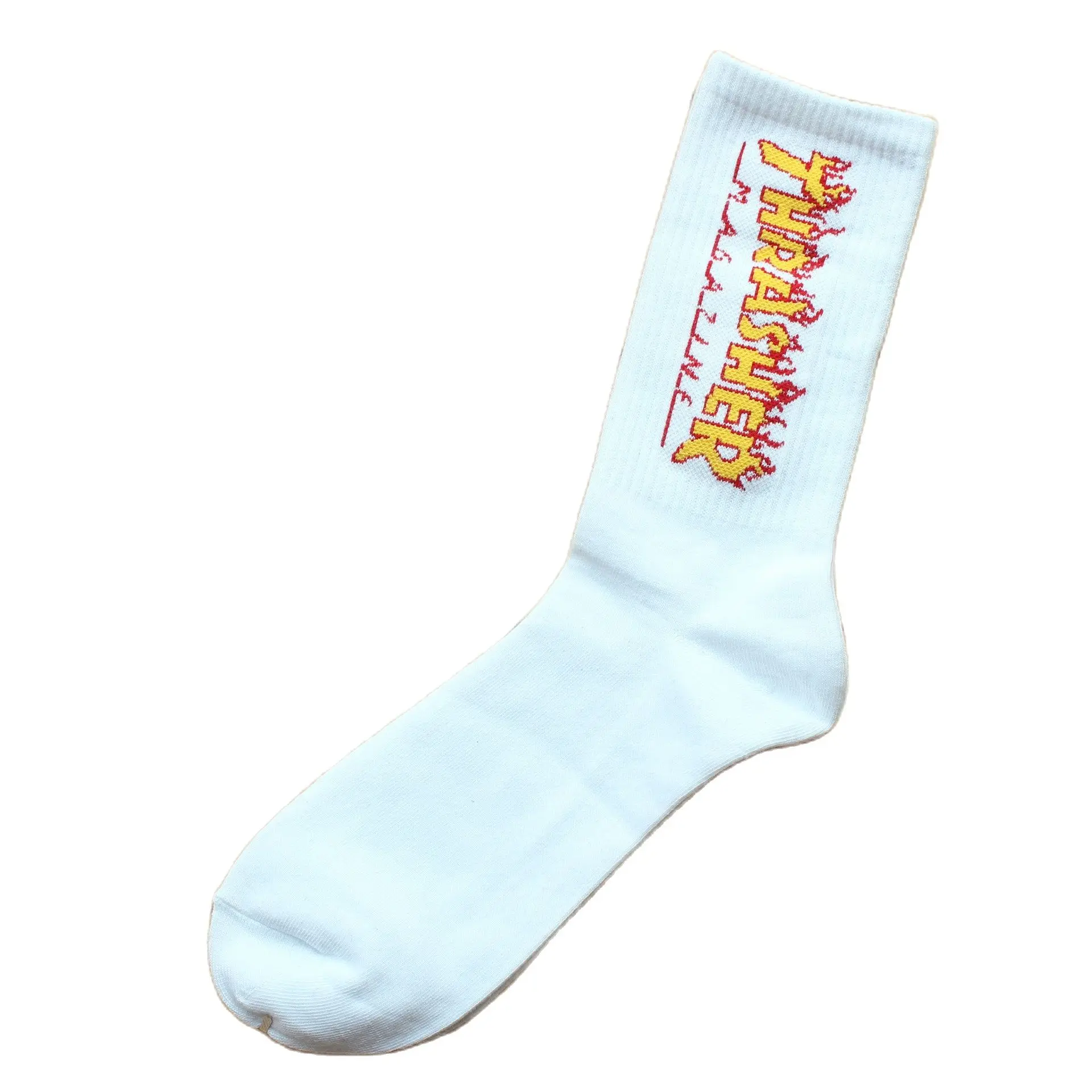 Street style hip-hop trend skateboard socks for men and women couples letters pure cotton fashion sports socks