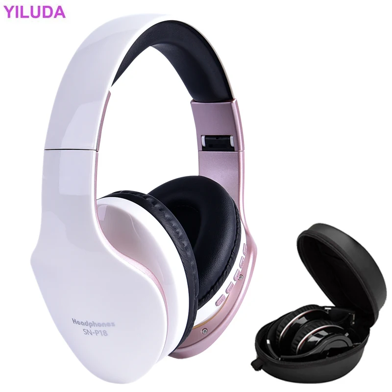 

Wireless Headphones Bluetooth Headsets MP3 FM Foldablel 3D Deep Bass Stereo Noise Reduction Gaming Headset/Mic For Mobile PC