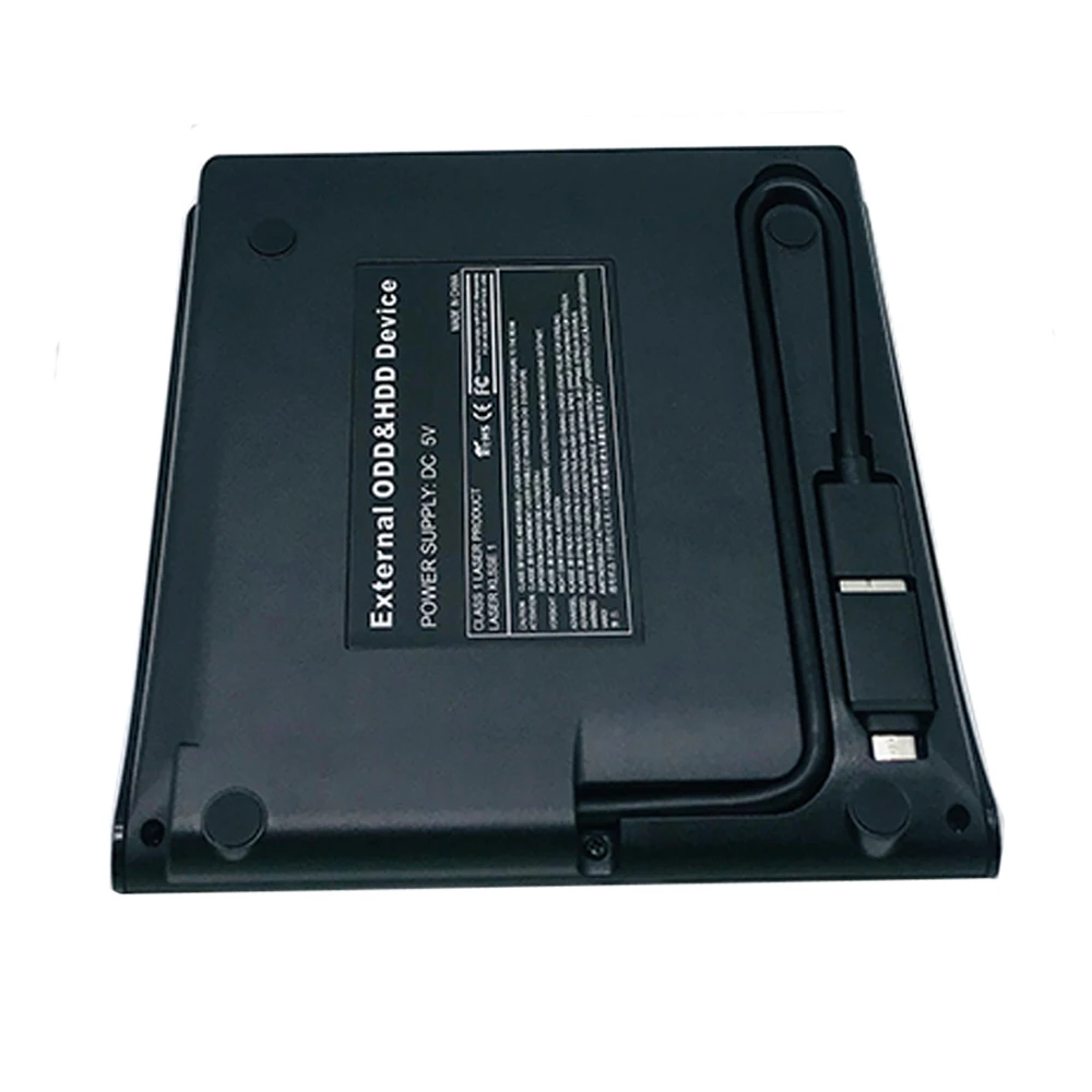 Корпус внешнего оптического диска 9 0/9 5/12 7 мм Тип C + USB 3 0 SATA высокая скорость для