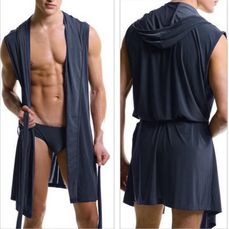 Лучшая цена, летнее платье, банный халат с короткие трусы мужские сексуальн...