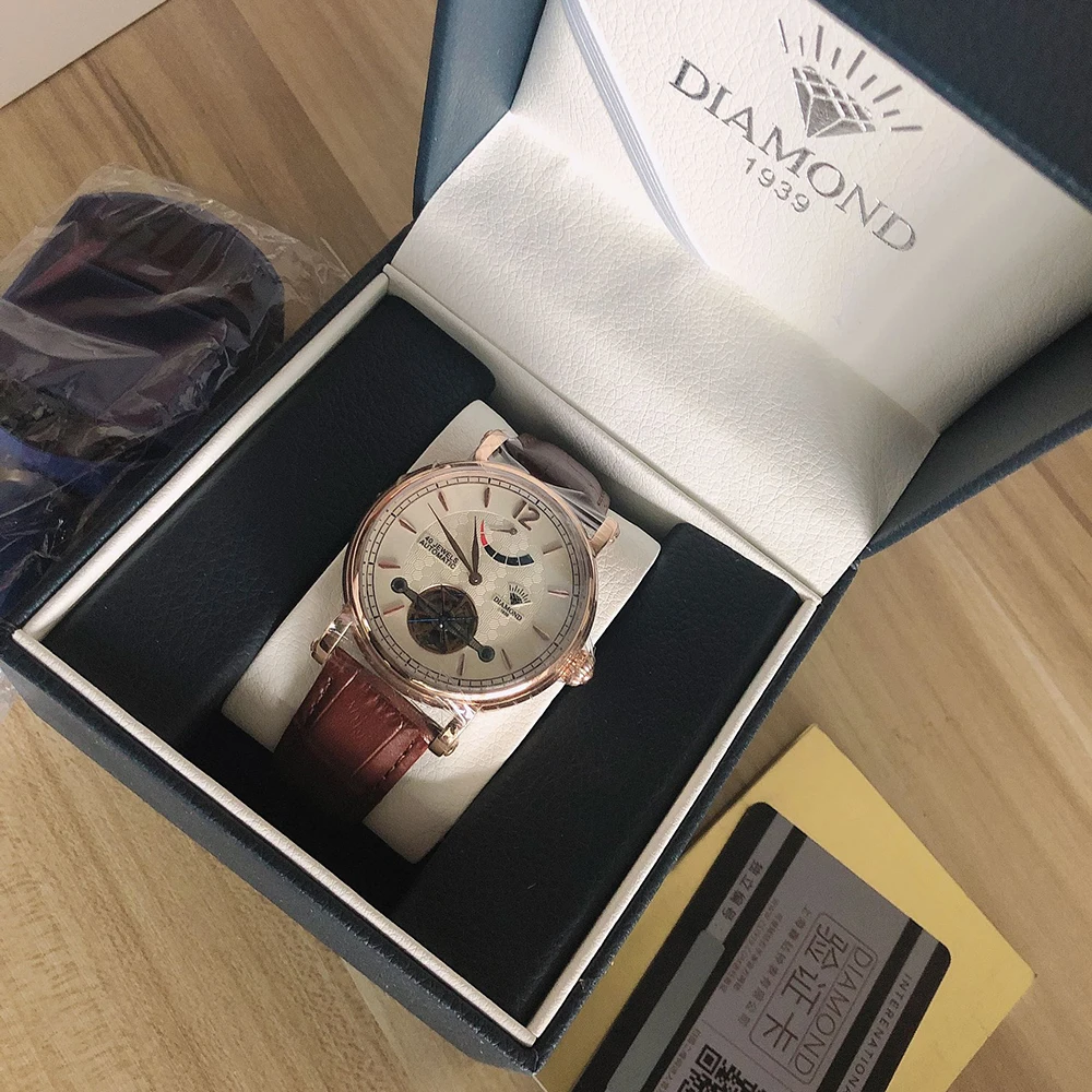 Механические наручные часы для мужчин автоматические из нержавеющей стали с