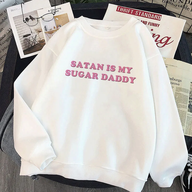 Женская зимняя теплая толстовка в стиле Харадзюку модная повседневная одежда