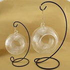 Подвесная подставка в виде стеклянного шара в стиле ретро, подсвечник, свадебное железное украшение для дома, настольный шар, фонарик, оптовая продажа