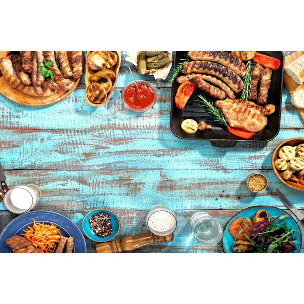 Фоны для фотосъемки Yeele с едой овощами рыбками ресторанов кухни | Электроника