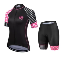 kafitt womens black pink go pro short sleeve cycling jersey sets bike clothing mtb ropa ciclism bicycle wear quick drying tops