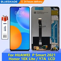 6 67 for huawei p smart 2021 lcd display y7a touch screen digitizer for huawei honor 10x lite display replacement parts
