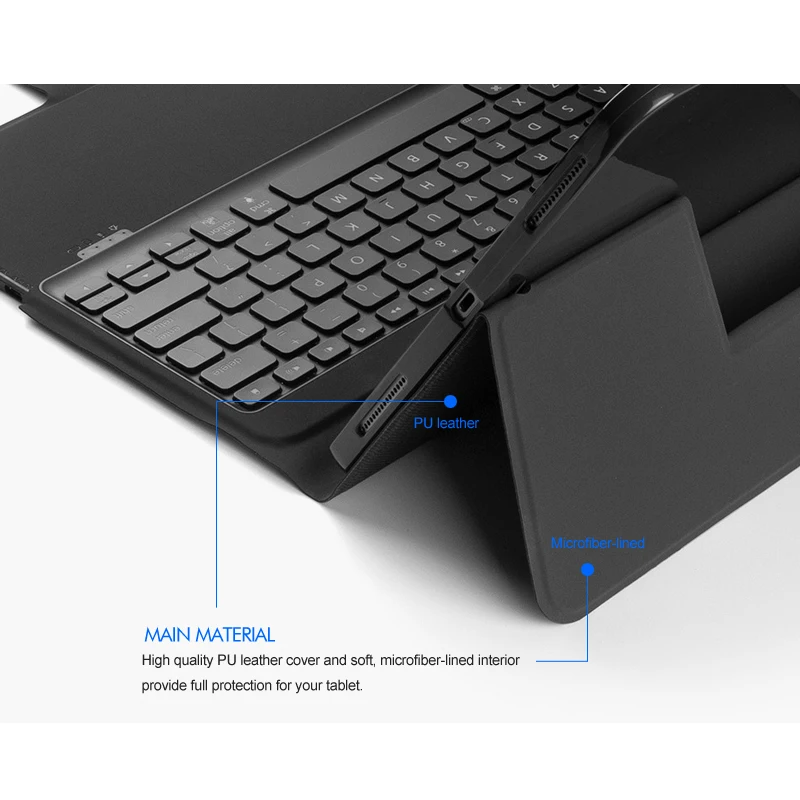 [Новинка] Беспроводная клавиатура Blue tooth для iPad pro 12,", Премиум чехол из тонкой кожи+ умный сон+ все в одном дизайне
